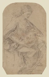 Születés (recto); turbános nő (verso)