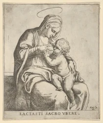 A csecsemő Krisztust szoptató Szűz, kb. 1590-1610.