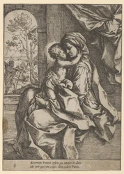 A Szűzanya ölében ölelte a Krisztus-gyermeket, József látta a..., kb. 1600-1613.