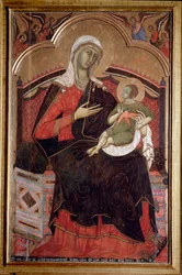 Szűz a gyermekkel Szűz Mária a gyermek Jézussal – Guido da Siena festménye (1260 és 1280 között aktív)