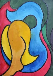 Úton hazafelé, 2014 (akril, papír)