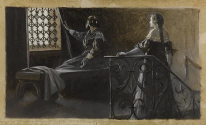 Ethel és a fátyolos nő, 1889 körül (olaj, vászon)