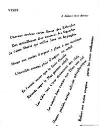 Guillaume Apollinaire (1880-1918) kalligramja: „Visée”