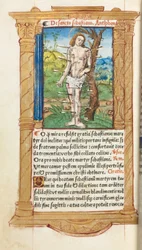 Nyomtatott Órakönyv (római használat): fol. 102v, Szent Sebestyén