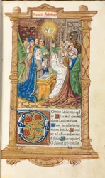 Nyomtatott Órakönyv (római használatban): fol. 58r, Pünkösd