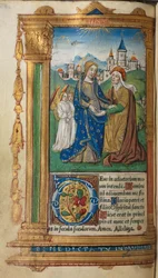 Nyomtatott órakönyv Róma használata: fol.29v, The Visitation, 1510.