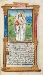 Nyomtatott órakönyv Róma használata: fol. 108r, Clairvaulx-i Szent Bernát, 1510.