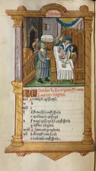 Nyomtatott órakönyv Róma használata: fol. 11v, októberi naptár oldal, 1510.