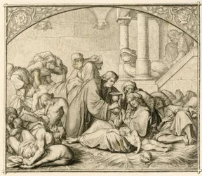 Luther kártevő betegekkel Wittenbergben