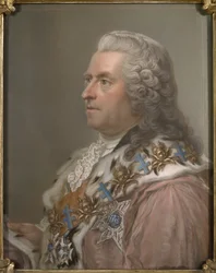 Carl Gustaf Tessin gróf (1695-1770) portréja, Lundberg, Gustaf (1695-1786). Pasztell papíron