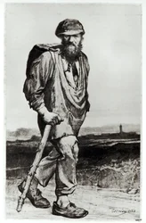 Jean Valjean, illusztráció Victor Hugo (1802-85) „Les Misérables” című művéből, 1862
