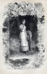 Szerelmes Fantine portréja, Tholomyes – Illusztráció: Gustave Brion (1824-1877) a „Nyomorultak – Első rész: Fantine” című filmhez, Victor Hugo (1802-1885) 1862