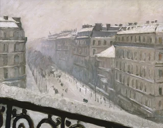 Boulevard Haussmann a hóban, 1879 vagy 1881