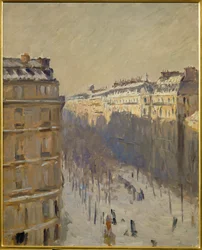 Hó a Haussmann körúton, Párizs (olaj, vászon)