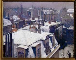 Snow on roofs (festmény vászonra)