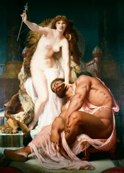 Herkulesz Omphalé lábánál, 1861