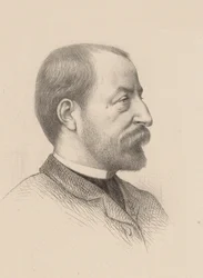 Camille Saint-Saëns 1835-1921, 1884 zeneszerző portréja.
