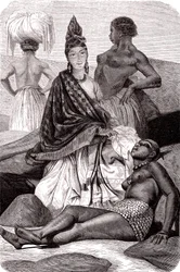 Signare, a szenegáli Gorée-sziget francia-afrikai vegyes származású női. 1861