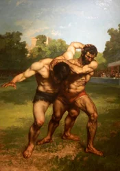 Gustave Courbet - Birkózók