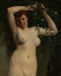 Akt virágzó ággal, 1863
