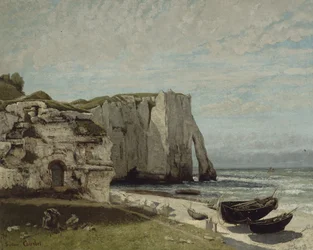 Étretat sziklái a vihar után, 1870