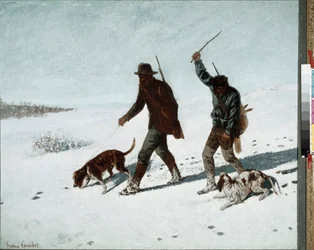Az orvvadászok. Gustave Courbet (1819-1877) festménye