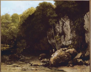 Kilátás a Le Puits-Noir helyére, Ornans in the Doubs közelében (olaj, vászon
