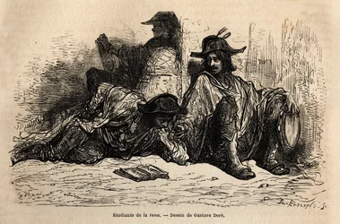 Az Alcala de Henares Egyetem körzetében élő tonhal (vagy tunantes) hallgatók sajátossága, hogy a tétlen, szabad és kóbor életet felvállaló hallgatók nem tanulnak, vázolnak az élőben Gustave Dore. Metszet az utazás illusztrálására