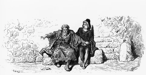 Az ókori tengerész az esküvői vendéggel, S.T. „The Rime of the Ancient Mariner” első oldala Coleridge, kiadó: Harper und Sons, New York, 1876 (fametszet)