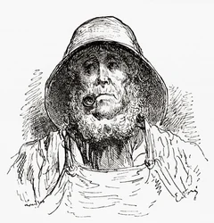 A marseille-i tengerész, Gustave Dore rajza után. A Gustave Dore élete és emlékei című, 1885-ben megjelent kötetből.