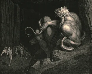 Ott áll Minósz, kb. 1890