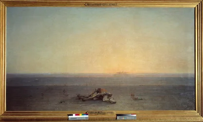 A Szahara sivatagot is jelent. Gustave Guillaumet (1840-1887) festménye