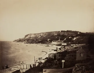 A Sainte-Adresse-i strand a Dumont fürdővel