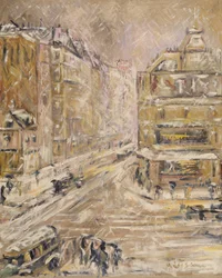 Clignancourt Street hó alatt, 1924