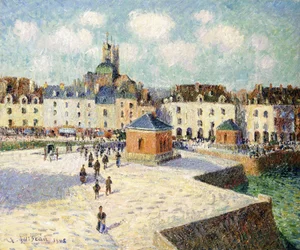 Dieppe rakpart napfényben, 1905