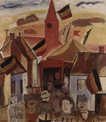 Falusi vásár, 1930 körül (olaj, vászon)