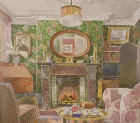 Virágváza, 1927 körül (gouache és wc papíron)