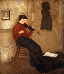 Fiatal nő hegedűvel, 1897-98