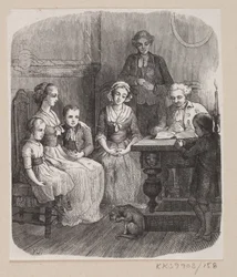 Illusztráció: "Minden a megfelelő helyen" a H.C. Andersen, "Tündérmesék és történetek", 2. kötet
