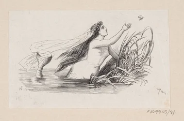 Illusztráció a "The Little Mermaid" című filmhez, H.C. Andersen, "Tündérmesék és történetek", 1. kötet