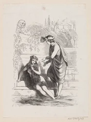 Illusztráció a "The Little Mermaid" című filmhez, H.C. Andersen, "Tündérmesék és történetek", 1. kötet