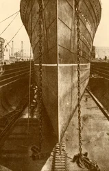 A Mauretania szárazdokkban, kb. 1930