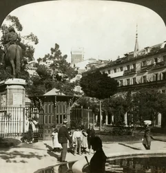 Plaza Mayor, Madrid, Spanyolország.