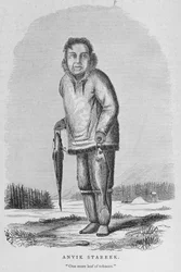 Anvik Stareek avagy „One More Leaf of Tobacco”, „Alaska and its Resources”, William H. Dall, metszett John Andrew, pub. 1870