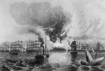 St Jean DAcre bombázása Sir Charles Napier admirális által, 1840. november 3. c1857.