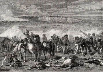 A jemappesi csata, 1792. november 6., vésette Alexandre Hurel