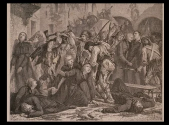 A papok mészárlása 1792 szeptemberében, Charles Maurand metszete