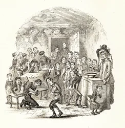 Mrs Squeers, Charles Dickens "Nicholas Nickelby"-jéből, 1838-39 körül (nyomtatás)