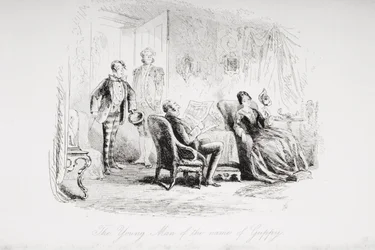 A Guppy nevű fiatalember, Charles Dickens (1812-70) „Bleak House” című művéből készült illusztráció, 1853-ban megjelent