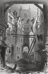 Tom teljesen egyedül, illusztráció Charles Dickens (1812-70) „Bleak House” című művéből, 1853-ban
